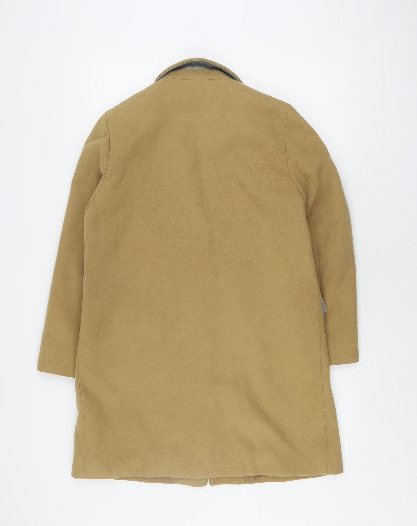 Topshop Women's Beige Mid-Length Coat Size 10