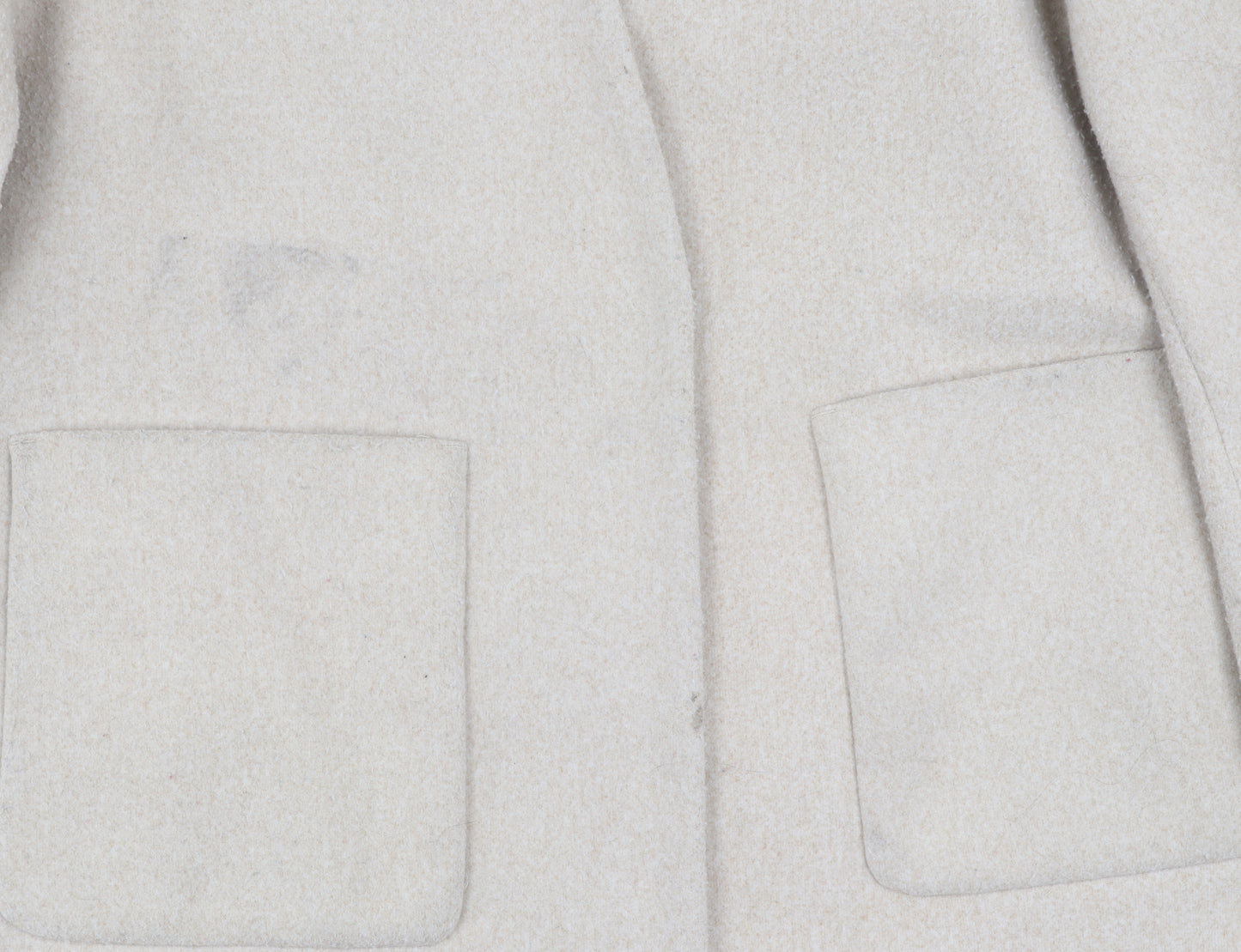 Zara Women Beige Mid-Length Wool Coat L