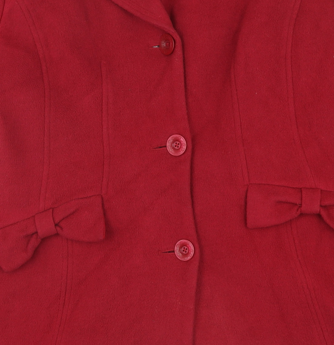 Marks and Spencer Women's Red Wool Pea Coat Size 16