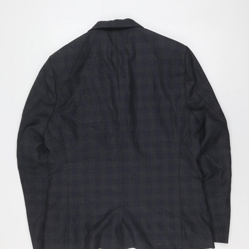 Next Men's Blue Check Slim Fit Blazer 44R