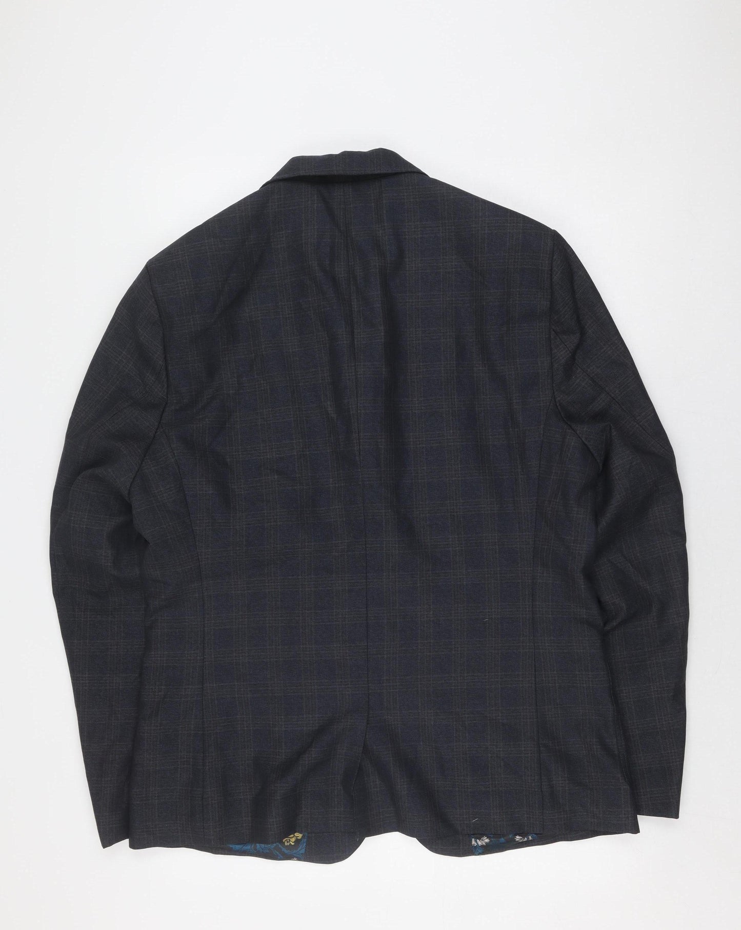 Next Men's Blue Check Slim Fit Blazer 44R