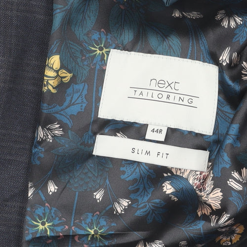 Next Men's Blue Check Slim Fit Blazer 44R