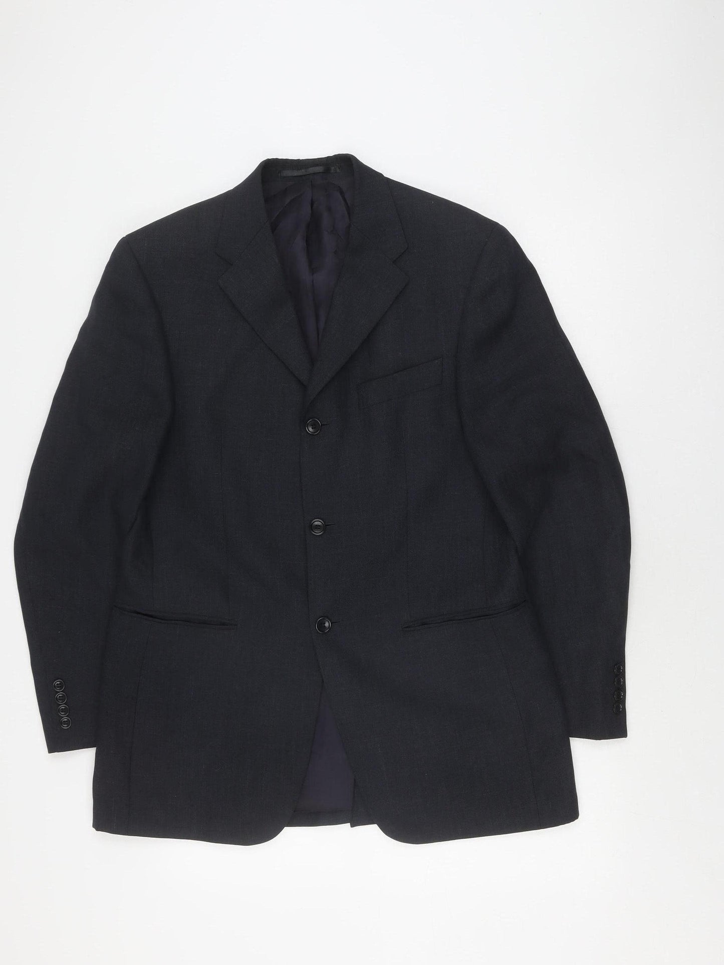Vintage Men's Black Wool Blazer, 38R, Business Attire
