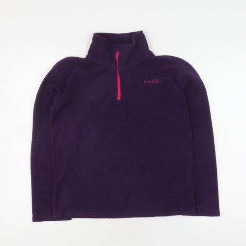 Freedom Trail Women's Purple Fleece Zip Sweatshirt Size 4 UK