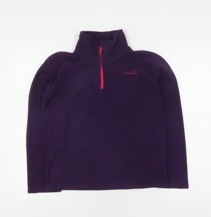 Freedom Trail Women's Purple Fleece Zip Sweatshirt Size 4 UK