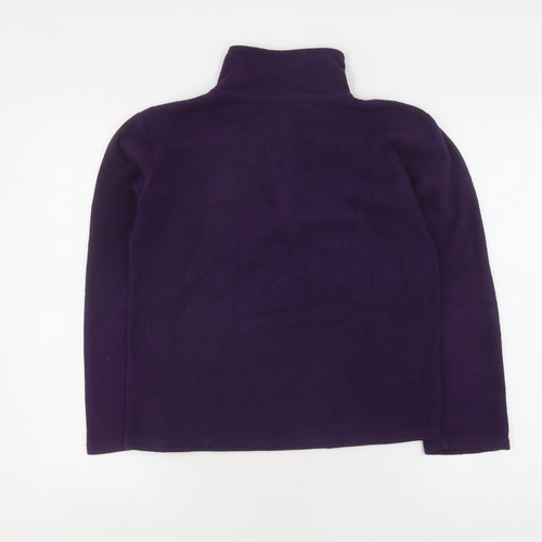 Freedom Trail Women's Purple Fleece Zip Sweatshirt Size 4 UK