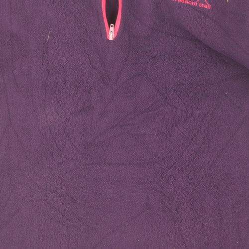 Freedom Trail Women's Purple Fleece Zip Sweatshirt Size 4 UK