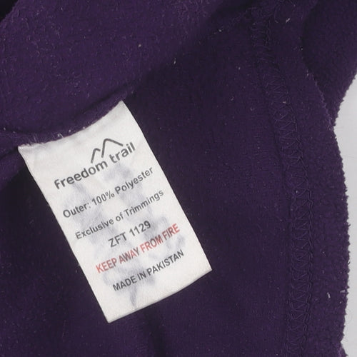 Freedom Trail Women's Purple Fleece Zip Sweatshirt Size 4 UK
