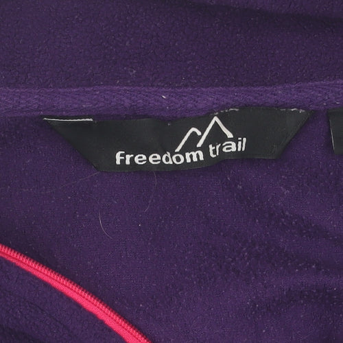 Freedom Trail Women's Purple Fleece Zip Sweatshirt Size 4 UK