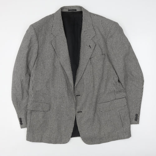 Quality Casuals Men's Grey Check Blazer, 44R, Classic