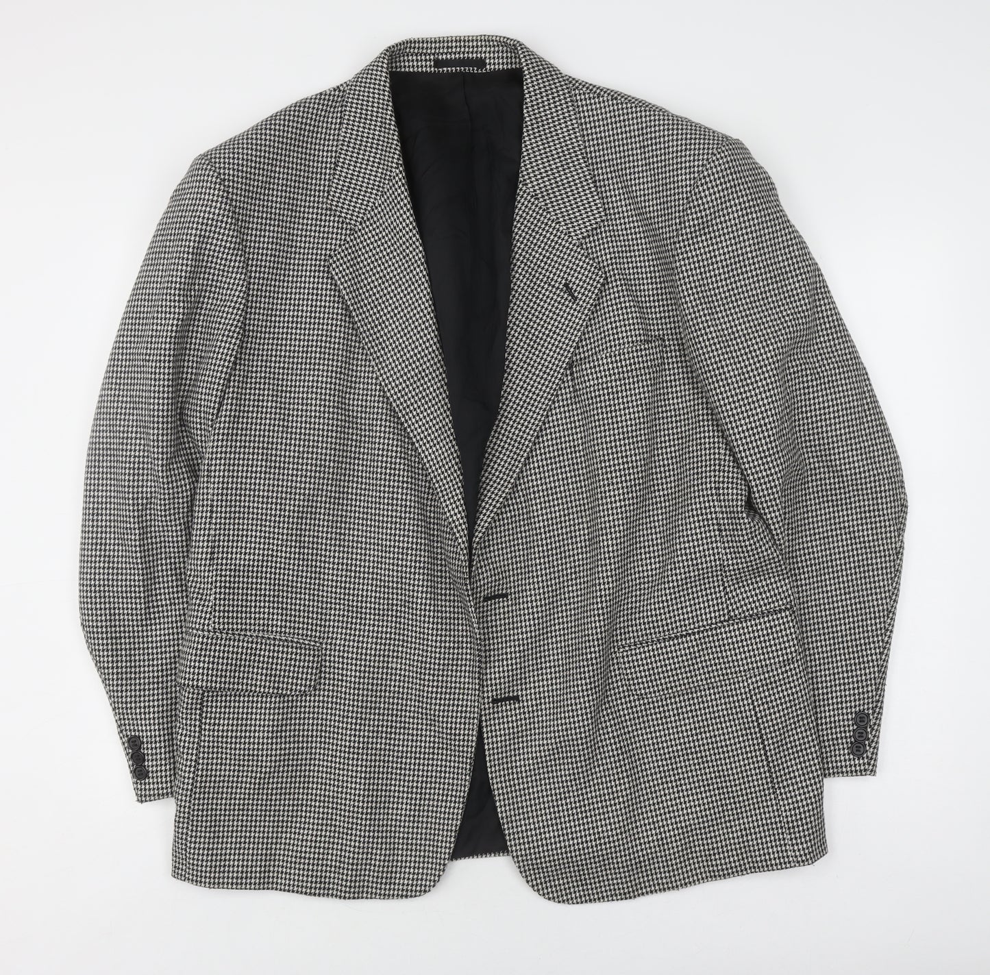 Quality Casuals Men's Grey Check Blazer, 44R, Classic