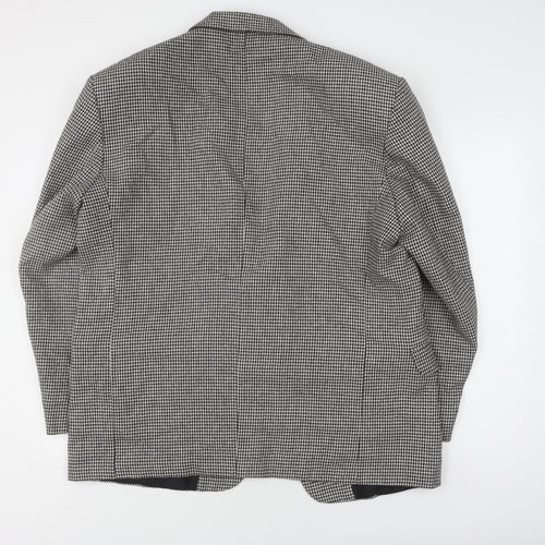 Quality Casuals Men's Grey Check Blazer, 44R, Classic