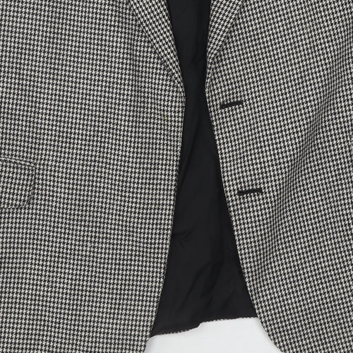 Quality Casuals Men's Grey Check Blazer, 44R, Classic