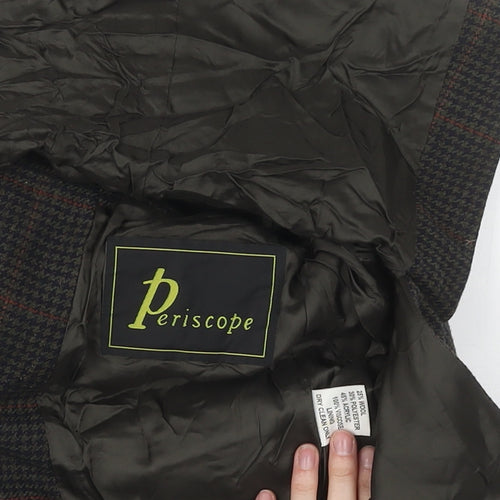 Periscope Men's Brown Houndstooth Blazer Size 40R