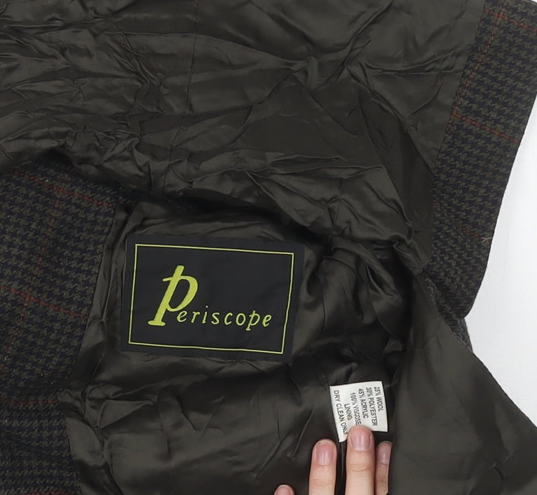 Periscope Men's Brown Houndstooth Blazer Size 40R