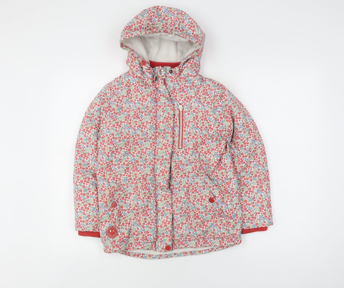 Next Girls Multicoloured Floral Hooded Jacket 9 Years