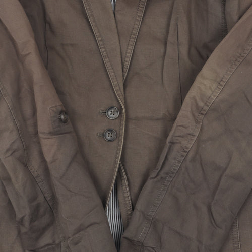 Next Women's Brown Blazer, Size 10, Mid-Length, Lined