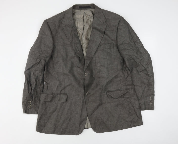 Marks & Spencer Grey Wool Blazer - Men's 44R Classic