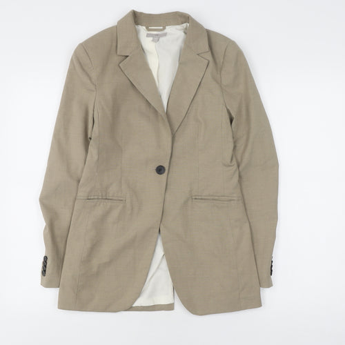 H&M Women's Beige Trouser Suit Jacket Size 6