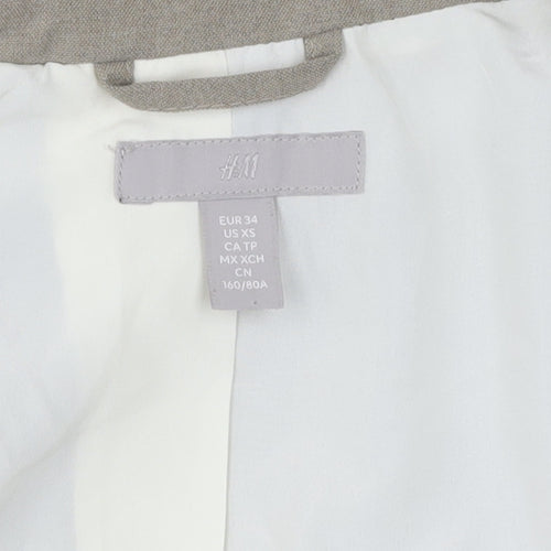 H&M Women's Beige Trouser Suit Jacket Size 6