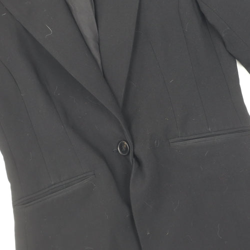 H&M Women's Black Suit Jacket Size 6 Notch Lapel