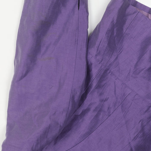 Purple Women's Blazer Size 16 Linen Shawl Collar