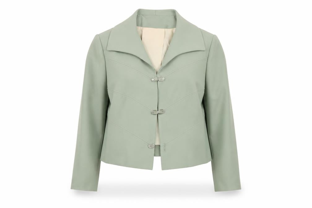 Peggy French Couture Women's Green Blazer, Size 18