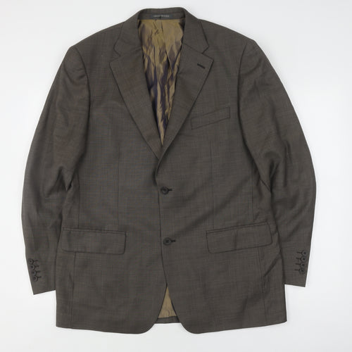 Greenwoods Men's Brown Blazer, Size 42R, Notch Lapel