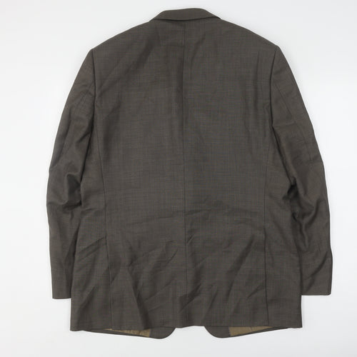 Greenwoods Men's Brown Blazer, Size 42R, Notch Lapel