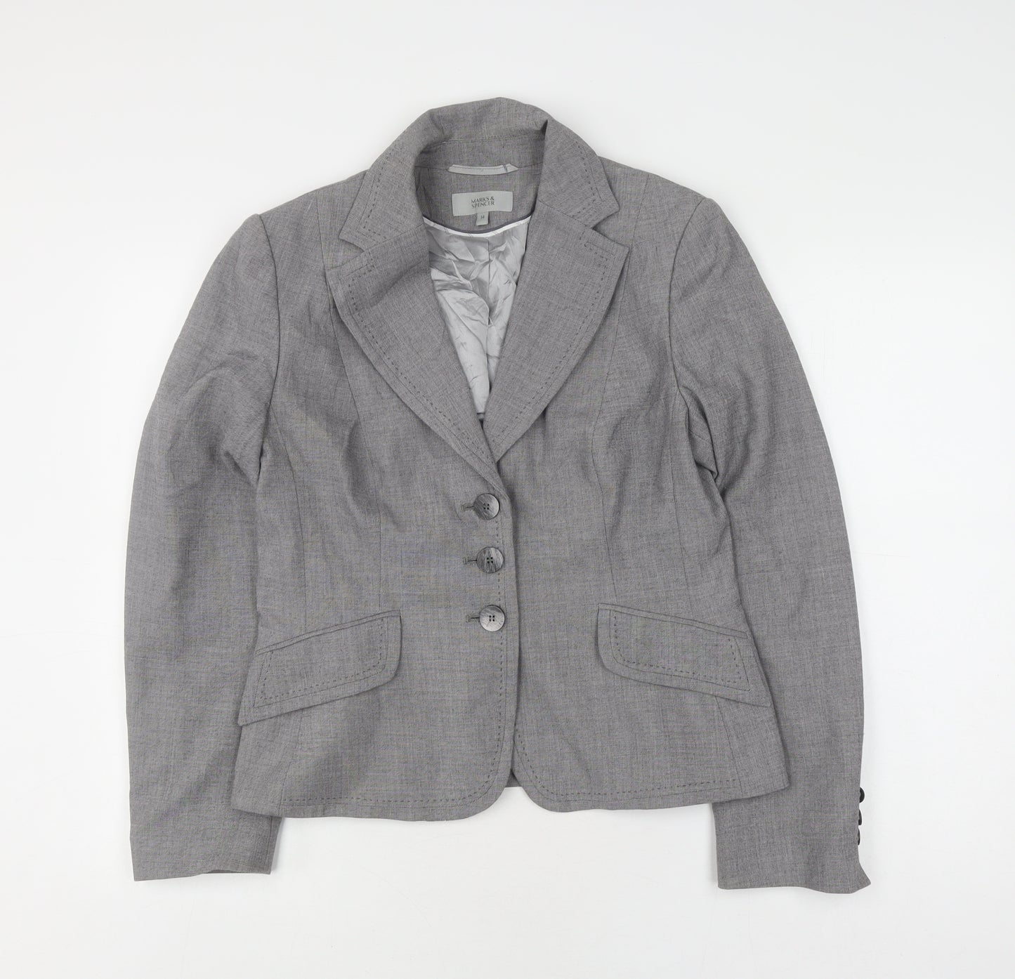 Marks and Spencer Women's Grey Blazer Size 14