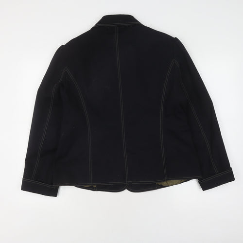 Per Una Women's Black Mid-Length Blazer, Size 16