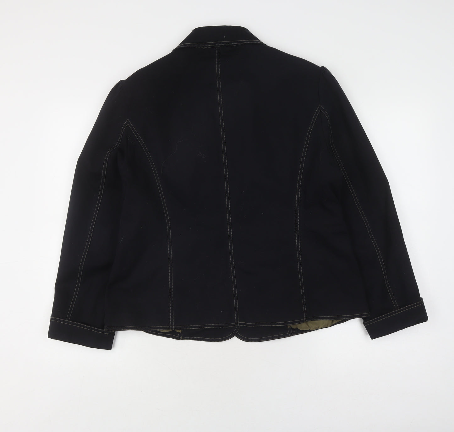 Per Una Women's Black Mid-Length Blazer, Size 16