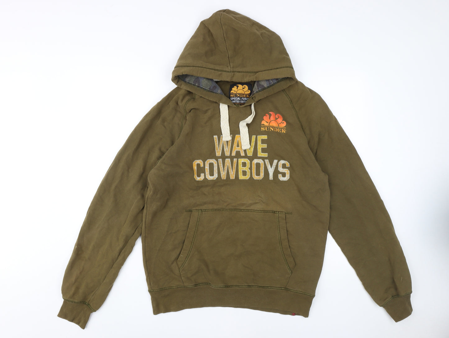 Sundek Men's Green Pullover Hoodie L