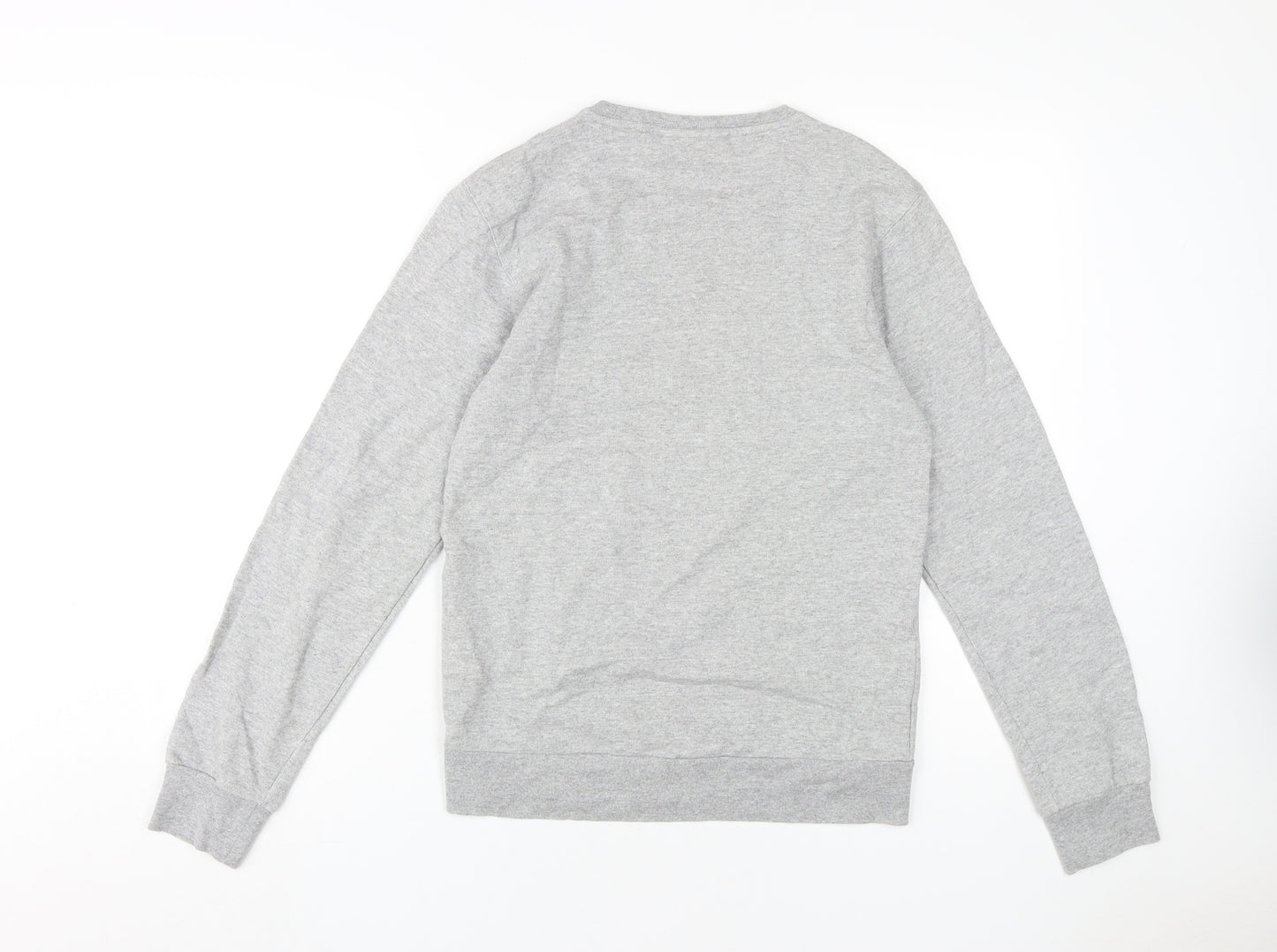 Adidas Women Grey Sweatshirt, XS, Graphic Print, Cotton Blend