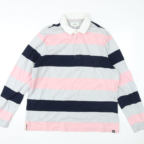 Marks and Spencer Men's Multicoloured XL Striped Polo