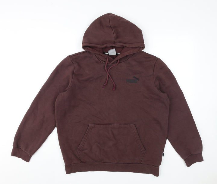 Puma Men's Brown Pullover Hoodie Medium