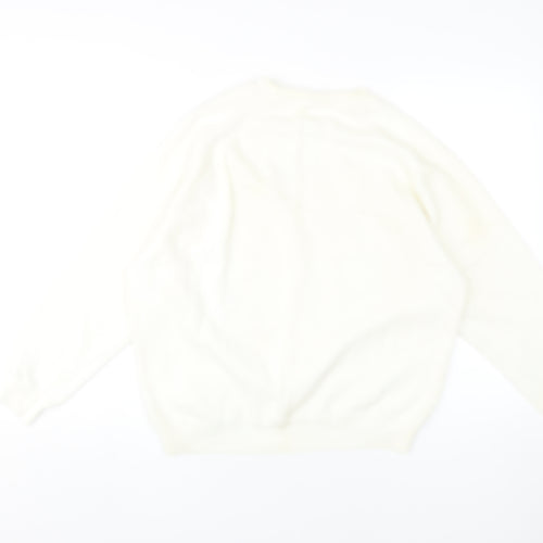 David Allan Unisex Ivory Pullover Sweatshirt M