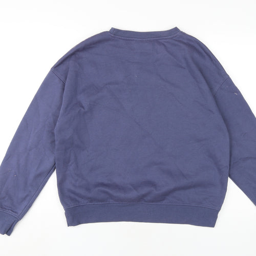 Disney Lilo & Stitch Women's Blue Pullover Sweatshirt, Size 8