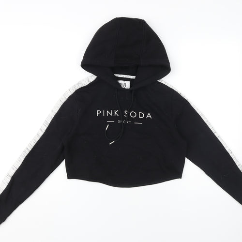 Pink Soda Sport Women’s Black Pullover Hoodie Size 8
