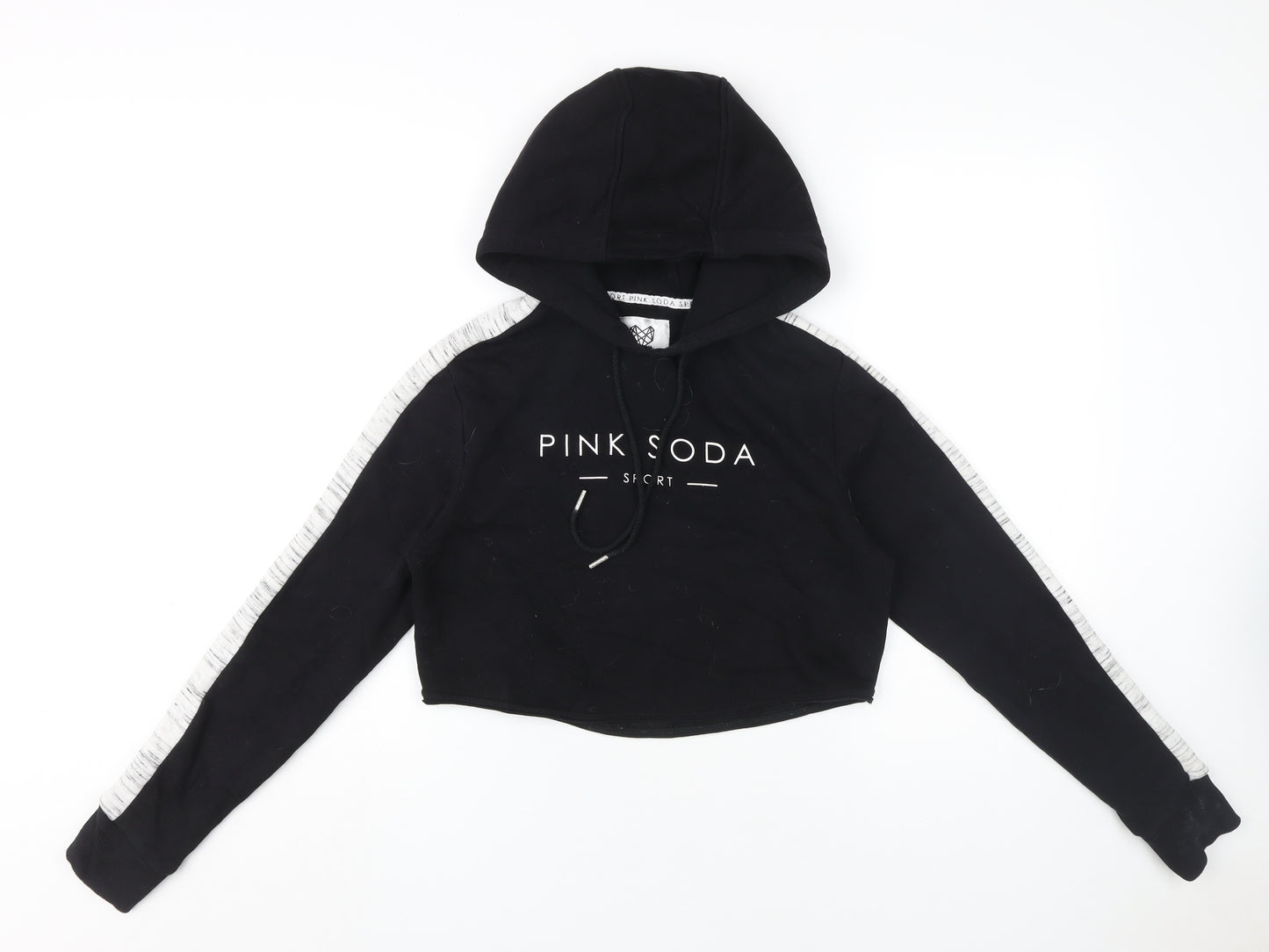 Pink Soda Sport Women’s Black Pullover Hoodie Size 8