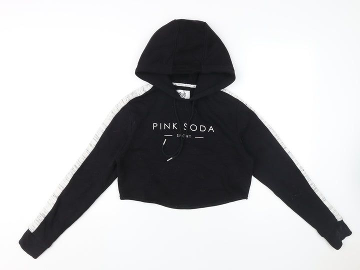 Pink Soda Sport Women’s Black Pullover Hoodie Size 8