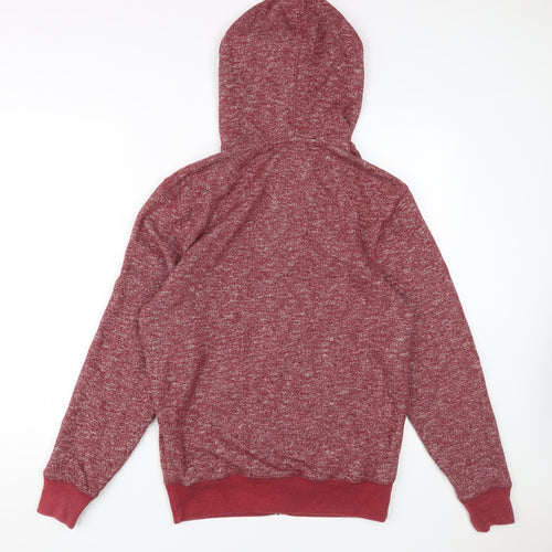 Jack Wills Men's Red Full Zip Hoodie S