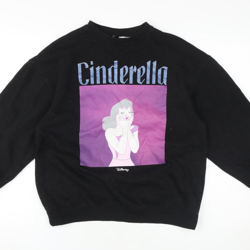 Disney Black XS Women Cinderella Graphic Sweatshirt