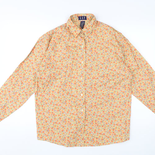 GAP Women's Floral Button-Up Shirt Multicoloured S