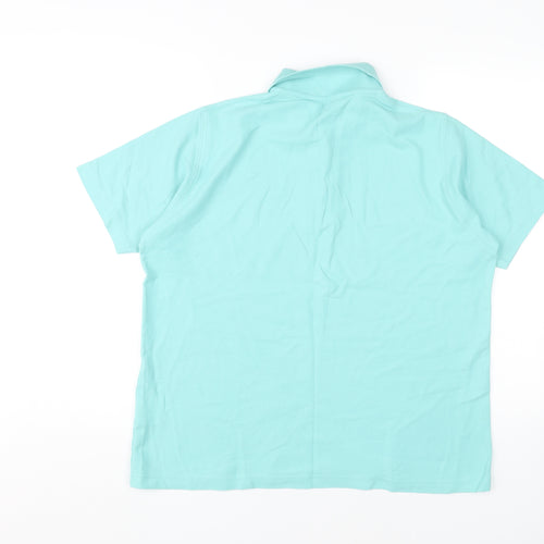 EWM Women’s Blue Cotton Polo Shirt L Casual Style