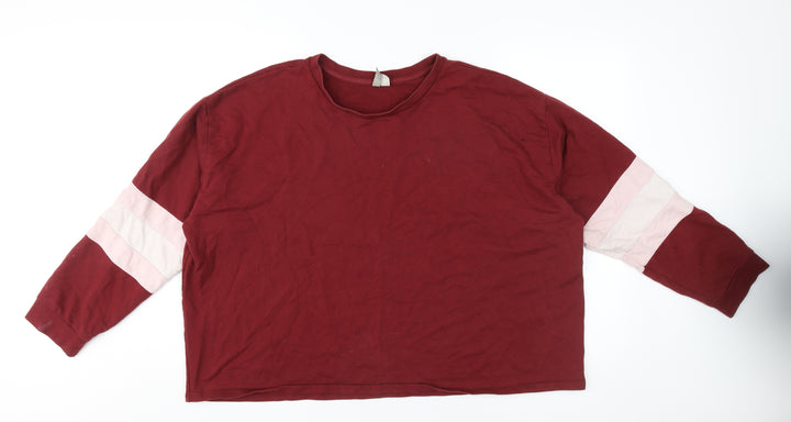 ASOS Women's Red Pullover Sweatshirt Size 22