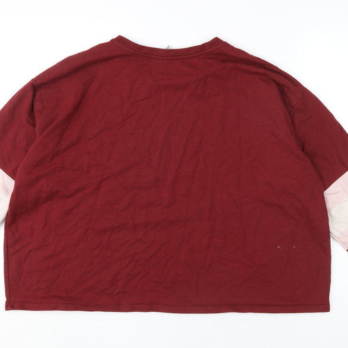 ASOS Women's Red Pullover Sweatshirt Size 22