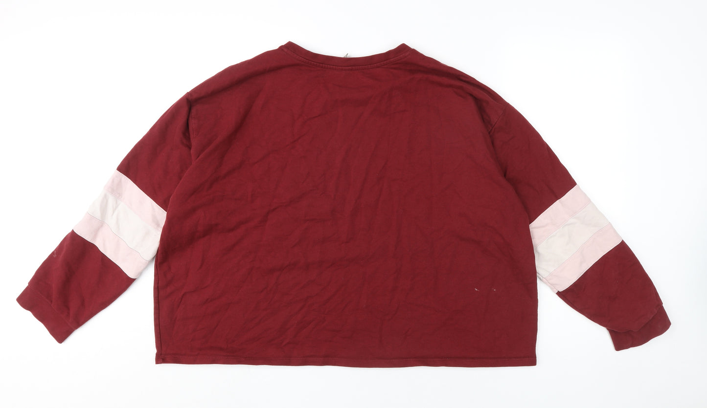 ASOS Women's Red Pullover Sweatshirt Size 22