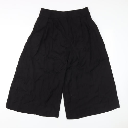 Massimo Dutti Women's Black Cropped Trousers, Size 12
