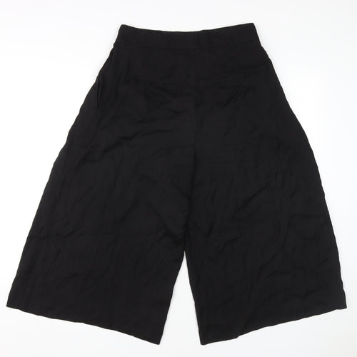 Massimo Dutti Women's Black Cropped Trousers, Size 12